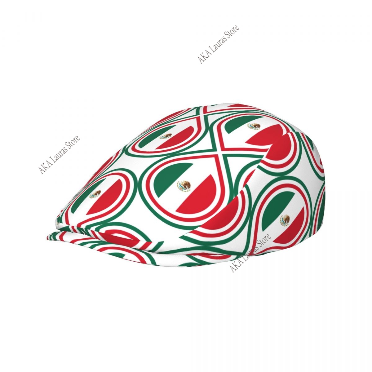 Newsboy Cap Ivy - หมวกทรงนักข่าว หมวกทรงแปดเหลี่ยมสไตล์พีคกี้ หมวกวินเทจลำลอง หมวกเบเร่ต์ลายธงชาติเม็กซิโก หมวกแก๊ตส์บี้ หมวกทรงแบนสไตล์ไอวี่