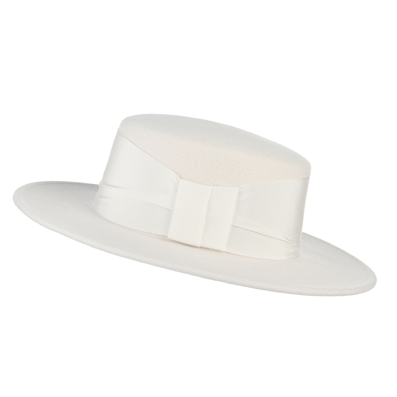 หมวกเฟโดราขนสัตว์แท้ 100% สีขา - Fedora Hat Wool บทวิจารณ์และราคา