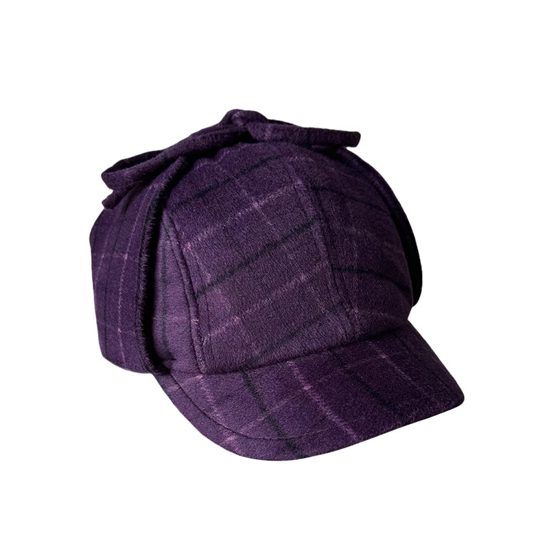 หมวกนักบินลายสก็อตย้อนยุคแบบยู - Trapper Hat Ear Flap บทวิจารณ์และราคา
