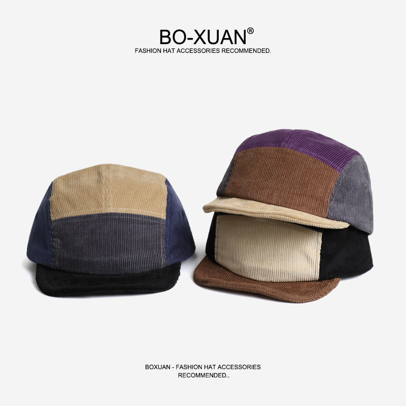 หมวกเบสบอลผ้าคอร์ดูรอยทรงสั้นส - Corduroy Cap 5 Panel บทวิจารณ์และราคา