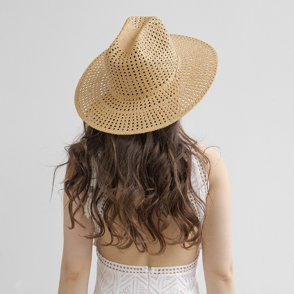 ฤดูใบไม้ผลิฤดูร้อนใหม่แฟชั่นทอ - Cowboy Hat Straw บทวิจารณ์และราคา