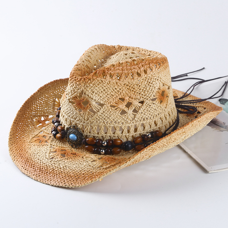 หมวกฟางคาวบอยสไตล์เรโทรสเปน สำ - Cowboy Hat Straw บทวิจารณ์และราคา