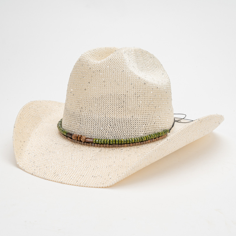 หมวกคาวบอยตะวันตกแบบมีกลิตเตอร - Cowboy Hat Straw บทวิจารณ์และราคา