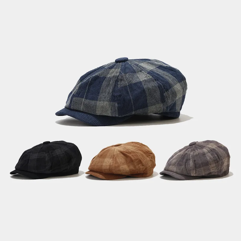 หมวกแก๊ปทรงนิวส์บอยผ้าคอร์ดูรอ - Newsboy Cap Ivy บทวิจารณ์และราคา