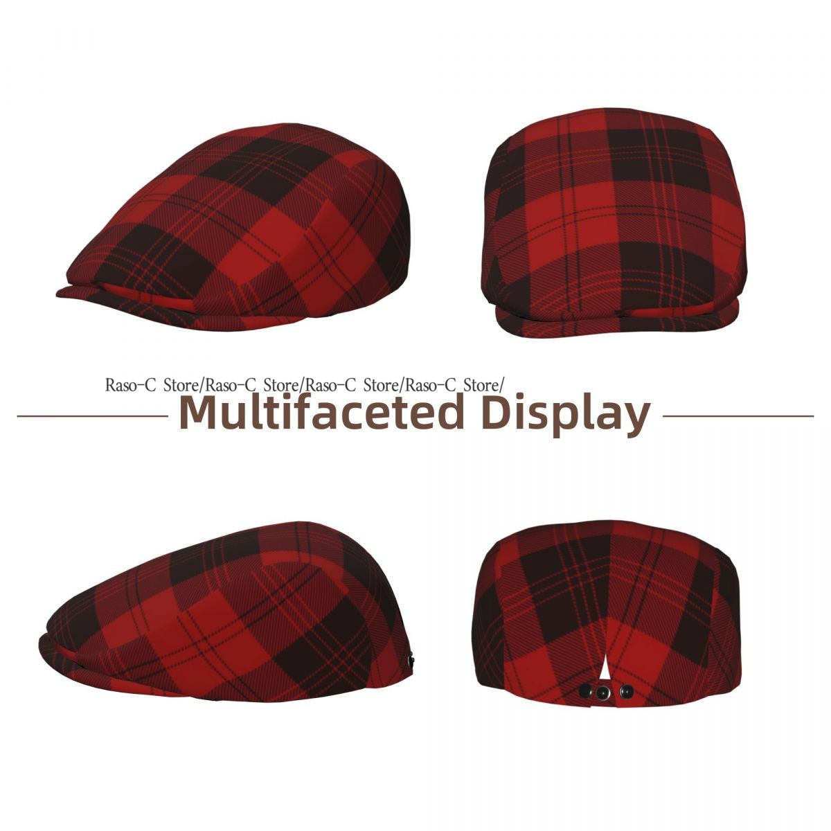 หมวกทรงแบนสำหรับผู้ใหญ่ ลายตาร - Newsboy Cap Ivy บทวิจารณ์และราคา
