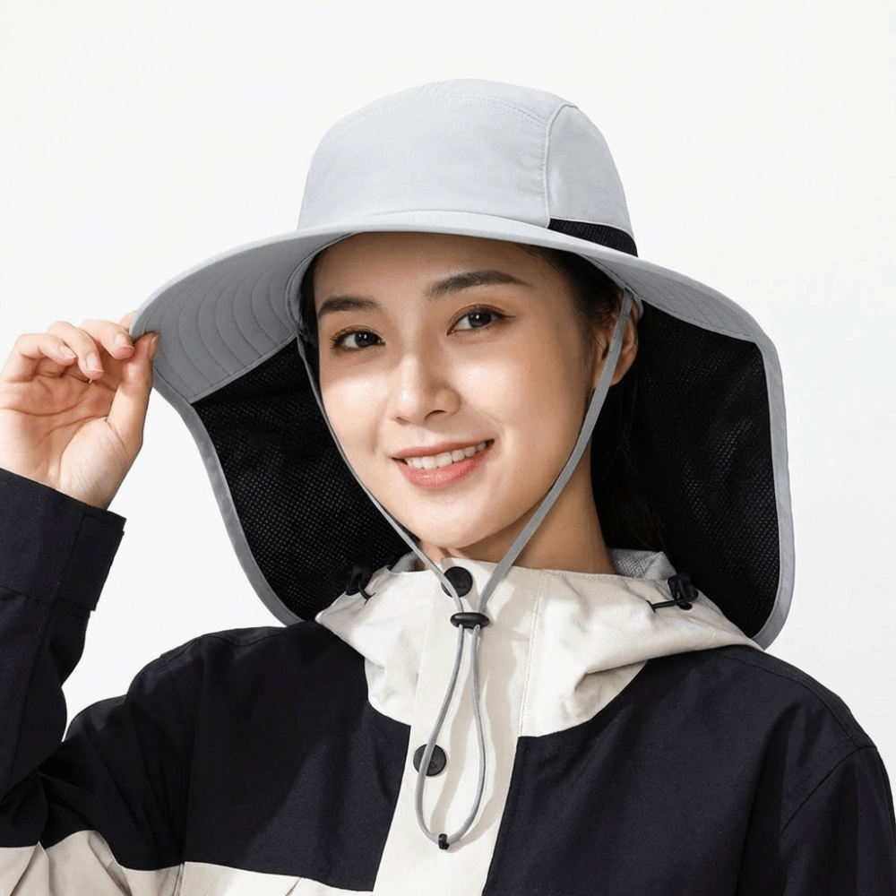หมวกกันแดดปีกกว้าง หมวกกันแดดก - Bucket Hat Cotton บทวิจารณ์และราคา