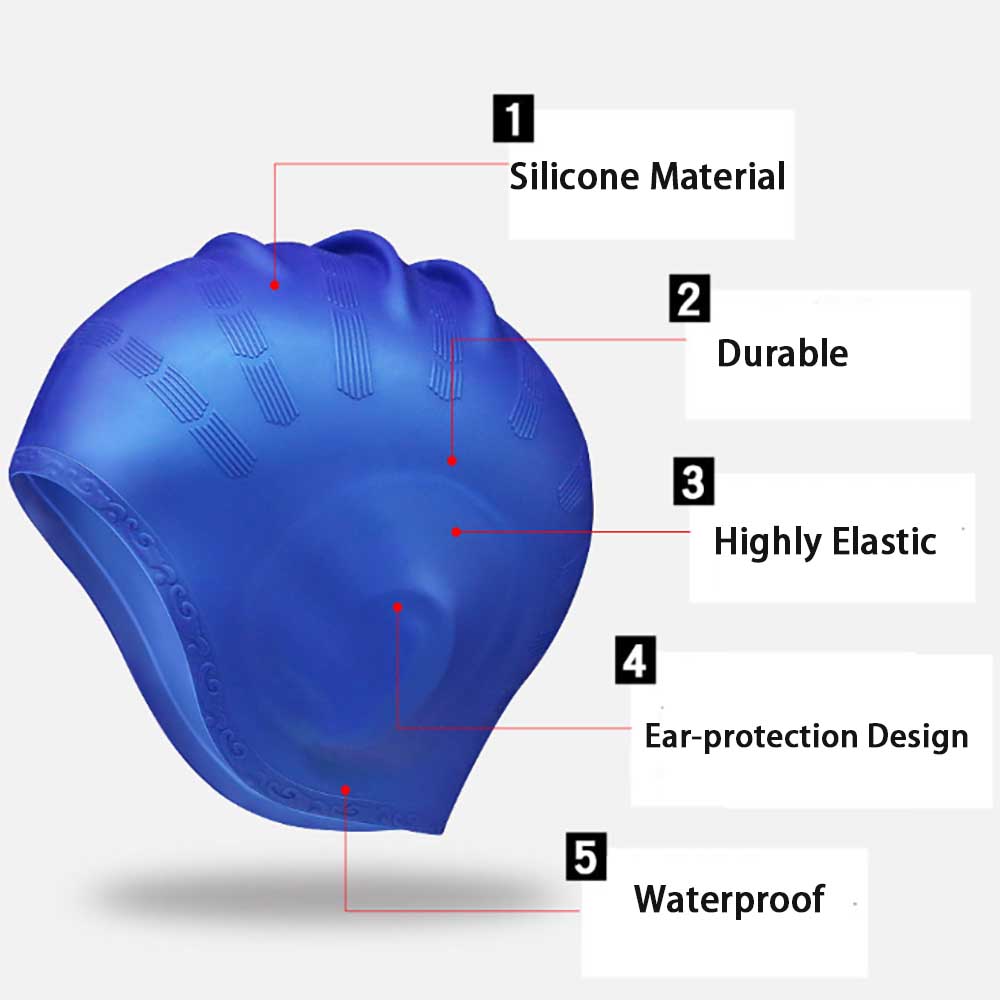 หมวกว่ายน้ำซิลิโคนกันน้ำสำหรับ - Swim Hat Silicone บทวิจารณ์และราคา